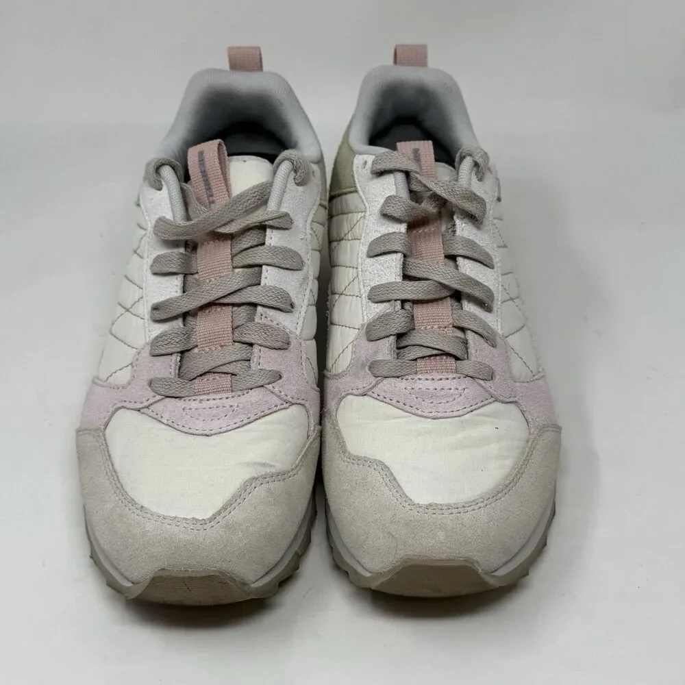 Merrell Alpine Shoes Womens 8.5 Oyster White Rose Pink Lace Up Sneakers